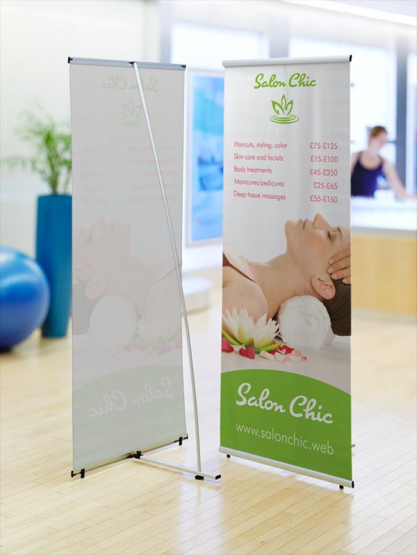 L Banner Stand printing