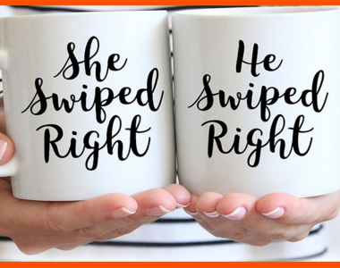 He She Swiped Right Couples Mugs Printing at Expat Print