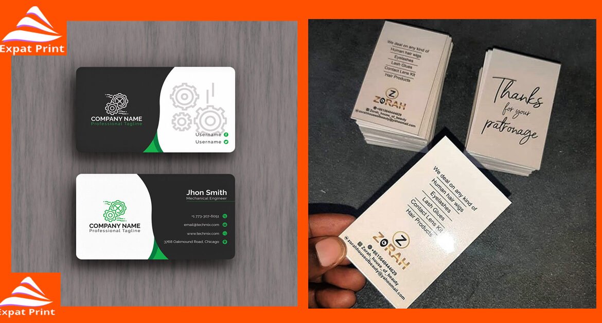 laminated business cards and standard business cards